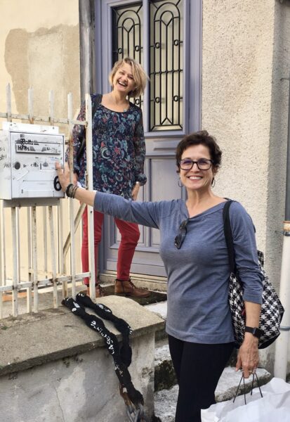 Solange and Lynnelle at 6 rue Collinet Rousseau apartment, Beaugency France - October 2018