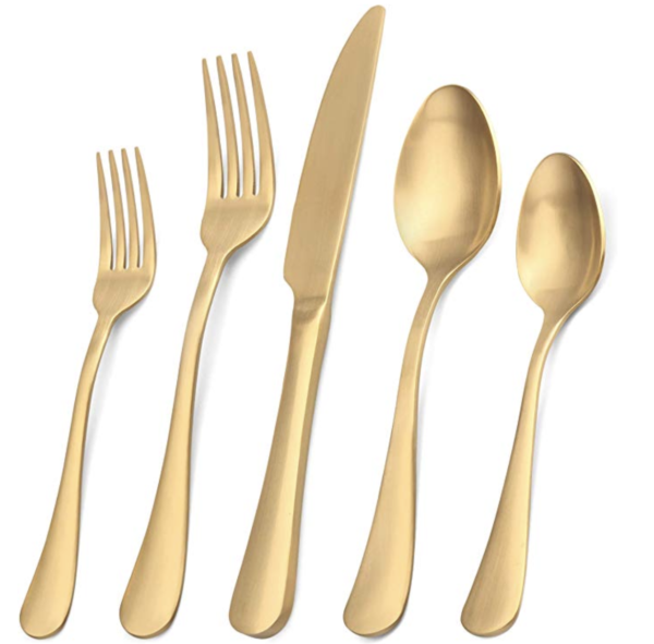 Amazon gold flatware